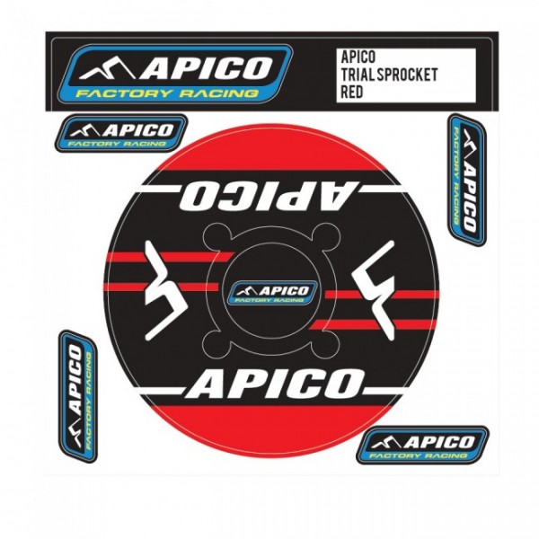 Adesivo Corona APICO 41-42 (Nero-Rosso)