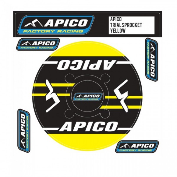 Adesivo Corona APICO 43-44 (Nero-Giallo)